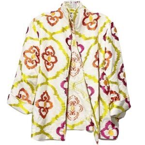 VINTAGE PAINTED PONY Jacquard Linen Blazer Coat